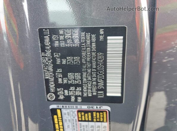 5NMP2DGL0SH142819 2025 HYUNDAI SANTA Gray 360 interior view