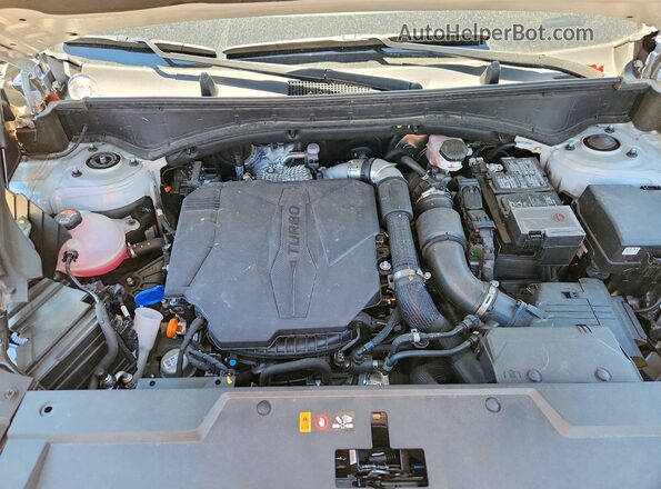 5NMP2DGL7RH067305 2024 HYUNDAI SANTA Silver Widok komory silnika