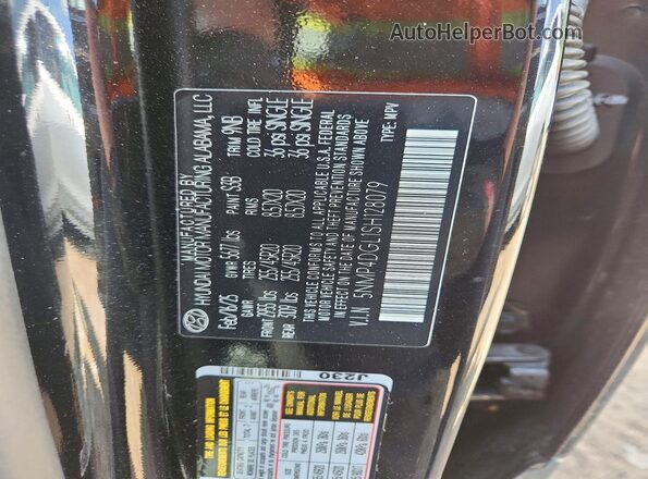 5NMP4DGL1SH128079 2025 HYUNDAI SANTA Black 360 interior view