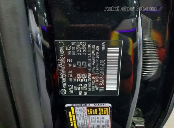 5NMP54G11SH051502 2025 HYUNDAI SANTA Black VIN sticker view