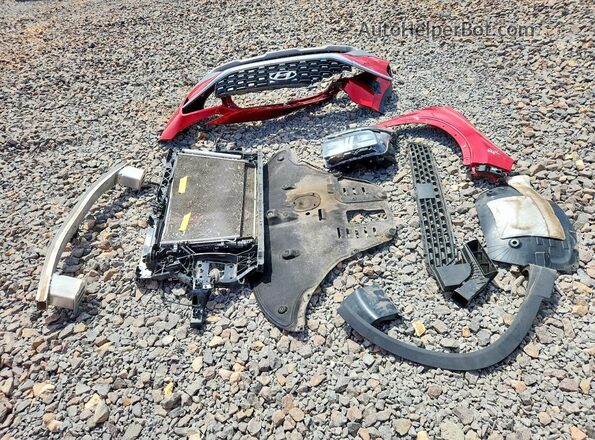 5NMS14AJ6PH577629 2023 HYUNDAI SANTA Red Vista del compartimento del motor