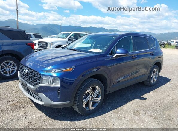 5NMS1DAJ5MH370709 2021 HYUNDAI SANTA FE Blue წინა მარცხენა ხედი სამი მეოთხედიდან