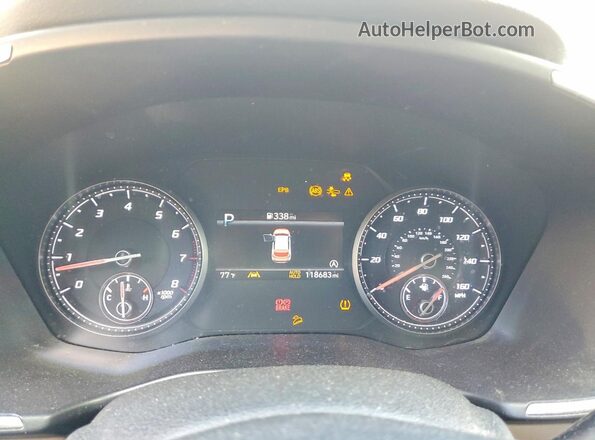 5NMS1DAJ8MH310682 2021 HYUNDAI SANTA Белый Вид щитка приборов