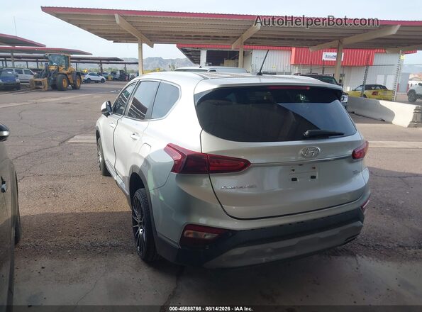 5NMS23AD0KH043262 2019 HYUNDAI SANTA FE Серебряный Задняя левая четверть