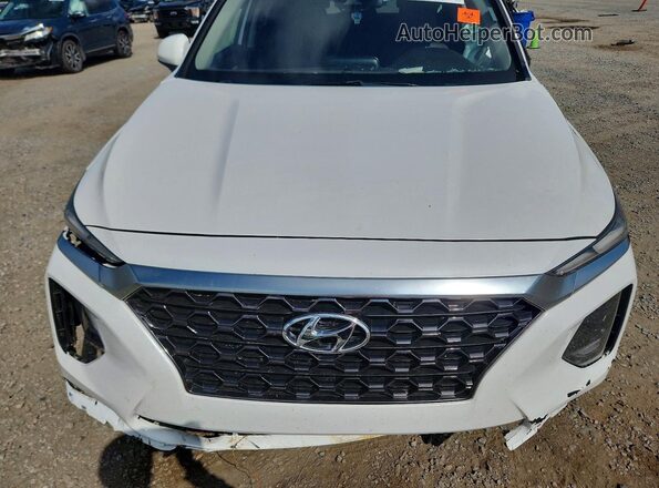 5NMS23AD0KH106165 2019 HYUNDAI SANTA White ძრავის განყოფილების ხედი