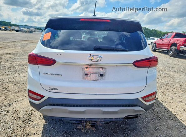 5NMS23AD0KH106165 2019 HYUNDAI SANTA White უკანა ხედი