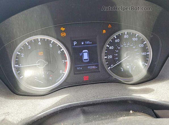 5NMS23AD0LH283543 2020 HYUNDAI SANTA White Սարքավորումների վահանակի տեսք