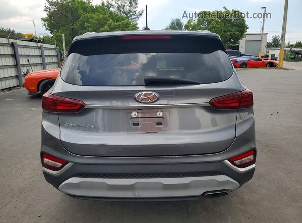 5NMS23AD1KH118440 2019 HYUNDAI SANTA Gray Rear view