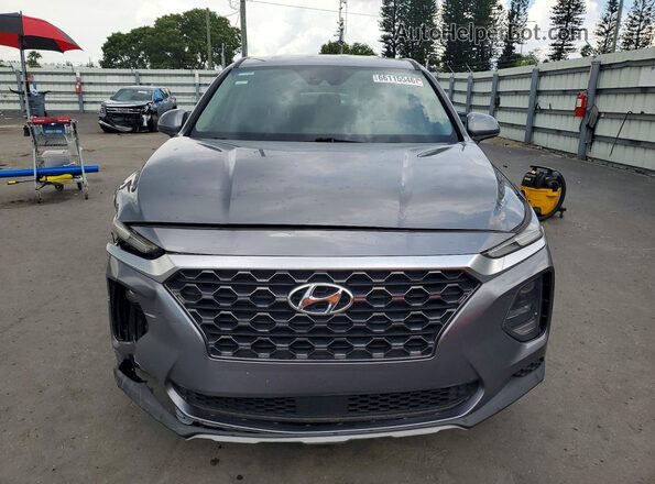 5NMS23AD1KH118440 2019 HYUNDAI SANTA Gray Front view