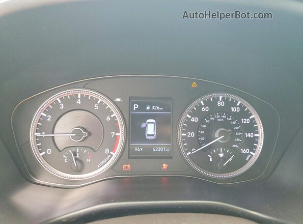 5NMS23AD1KH118440 2019 HYUNDAI SANTA Gray Instrument cluster view