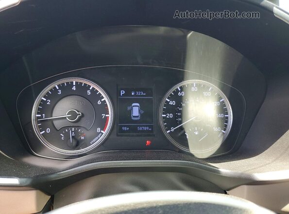 5NMS23AD1KH135030 2019 HYUNDAI SANTA Red Vista del cuadro de instrumentos