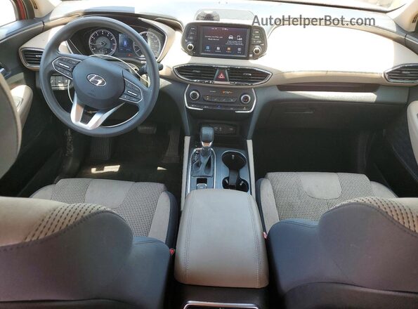 5NMS23AD1KH135030 2019 HYUNDAI SANTA Red Vista del salpicadero