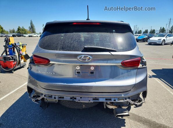 5NMS23AD1LH138768 2020 HYUNDAI SANTA Gray უკანა ხედი