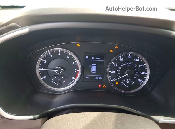 5NMS23AD1LH239633 2020 HYUNDAI SANTA Черный Вид щитка приборов