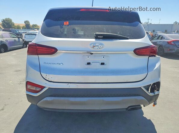 5NMS23AD2KH016130 2019 HYUNDAI SANTA Silver Widok z tyłu