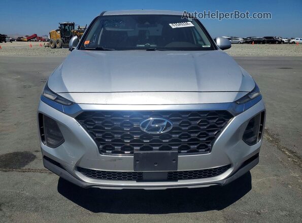 5NMS23AD2KH016130 2019 HYUNDAI SANTA Silver Widok z przodu