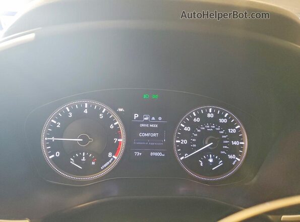 5NMS23AD2KH110024 2019 HYUNDAI SANTA Blue ხელსაწყოთა პანელის ხედი