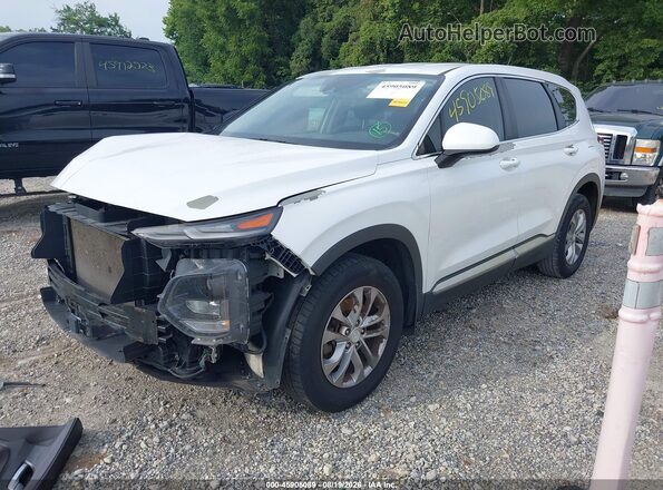5NMS23AD2KH126126 2019 HYUNDAI SANTA FE White Vista tres cuartos delantera izquierda