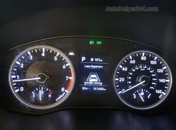 5NMS23AD3LH247345 2020 HYUNDAI SANTA Black Вид щитка приладів