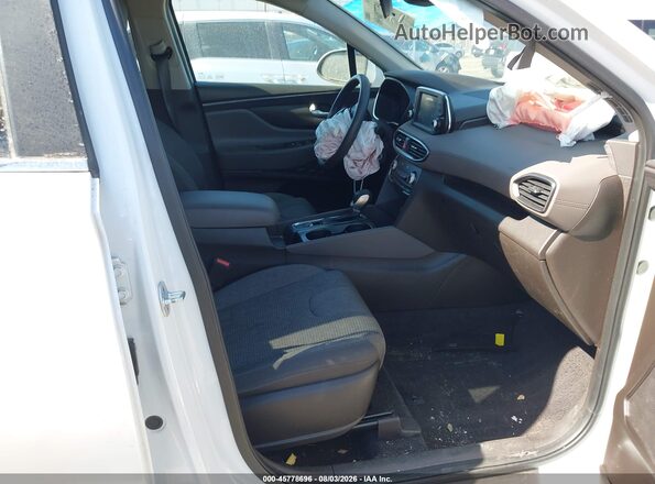 5NMS23AD4KH100403 2019 HYUNDAI SANTA FE White Vista interior delantera