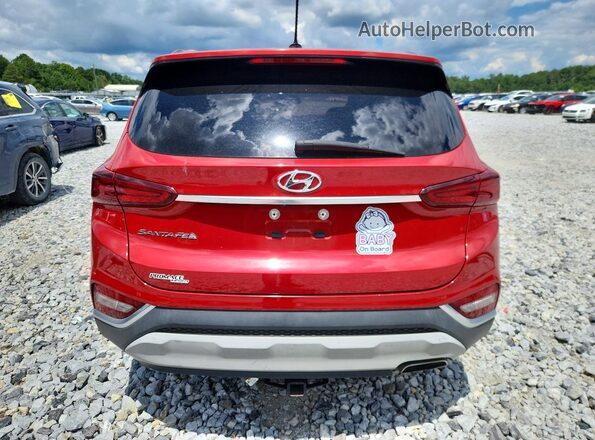 5NMS23AD4KH134440 2019 HYUNDAI SANTA Red უკანა ხედი