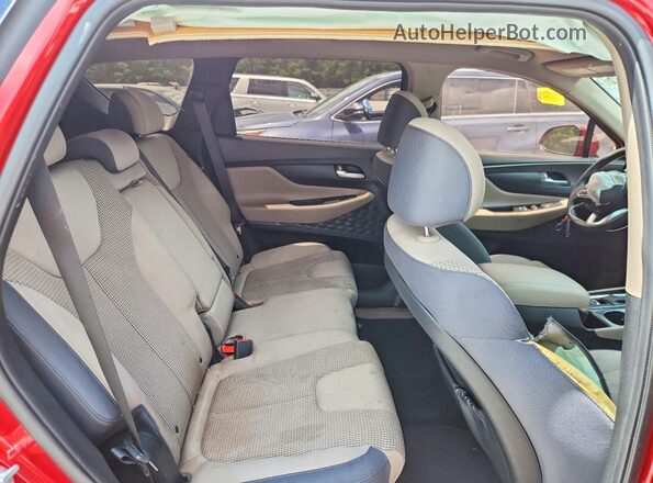5NMS23AD4KH134440 2019 HYUNDAI SANTA Red უკანა სავარძლების ხედი