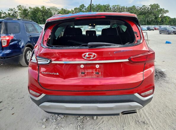 5NMS23AD4LH133290 2020 HYUNDAI SANTA Red უკანა ხედი