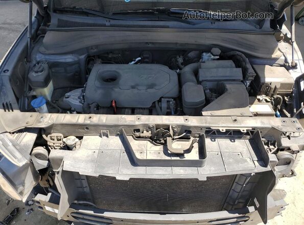 5NMS23AD5KH036825 2019 HYUNDAI SANTA Gray Engine compartment view