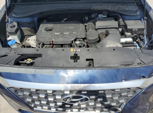 5NMS23AD5KH041894 2019 HYUNDAI SANTA Blue ძრავის განყოფილების ხედი