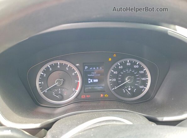 5NMS23AD5KH127805 2019 HYUNDAI SANTA Silver Вид щитка приладів