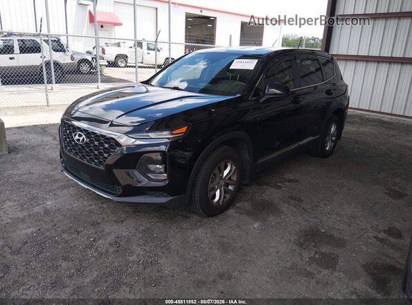 5NMS23AD5KH129764 2019 HYUNDAI SANTA FE Black Առջևի ձախ երեք քառորդ տեսարան