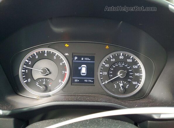 5NMS23AD6LH285779 2020 HYUNDAI SANTA Blue Instrument cluster view