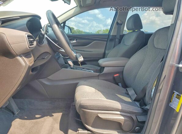 5NMS23AD7KH011702 2019 HYUNDAI SANTA Gray წინა სალონის ხედი