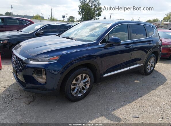 5NMS23AD7KH026197 2019 HYUNDAI SANTA FE Dark Blue Передня ліва чверть