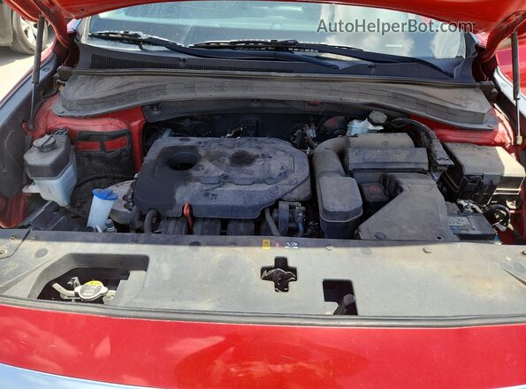 5NMS23AD8LH178605 2020 HYUNDAI SANTA Red Вид задньої частини салону