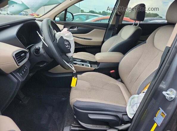 5NMS23AD9KH088913 2019 HYUNDAI SANTA Gray Widok wnętrza z przodu