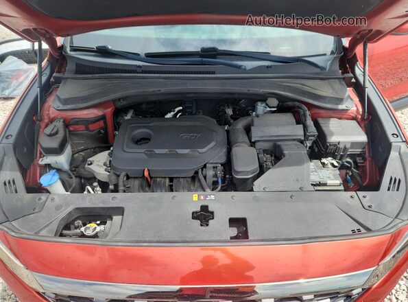 5NMS23AD9KH128262 2019 HYUNDAI SANTA Оранжевый Вид подкапотного пространства