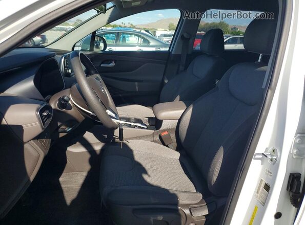 5NMS23ADXKH118405 2019 HYUNDAI SANTA White Vista interior delantera