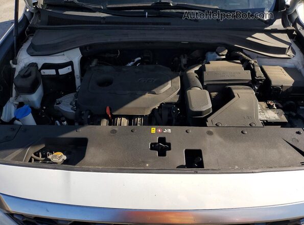 5NMS23ADXKH118405 2019 HYUNDAI SANTA White Vista del compartimento del motor