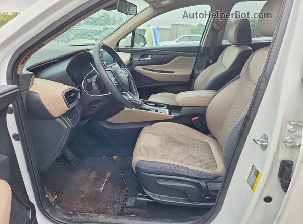 5NMS23ADXLH206078 2020 HYUNDAI SANTA Белый Вид салона спереди