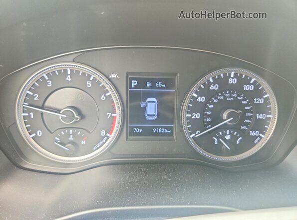 5NMS23ADXLH206078 2020 HYUNDAI SANTA Белый Вид щитка приборов