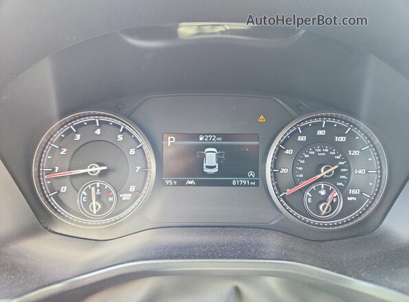 5NMS24AJ1PH495952 2023 HYUNDAI SANTA Silver Instrument cluster view