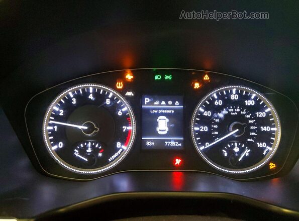 5NMS2CAD0KH048770 2019 HYUNDAI SANTA Black Widok zestawu wskaźników