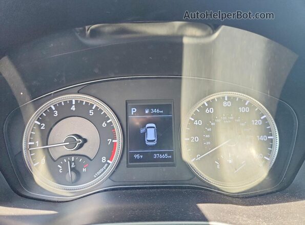5NMS2CAD1LH216885 2020 HYUNDAI SANTA White Вид щитка приладів