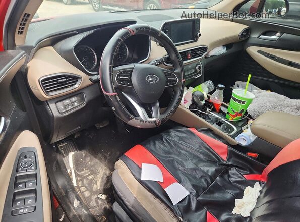 5NMS2CAD3KH031185 2019 HYUNDAI SANTA Red Вид панелі приладів