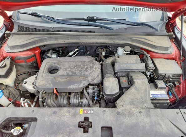 5NMS2CAD3KH031185 2019 HYUNDAI SANTA Red Вид задньої частини салону