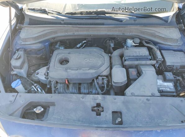 5NMS2CAD3KH110002 2019 HYUNDAI SANTA Blue Engine compartment view