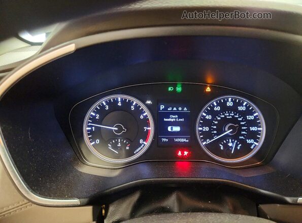 5NMS2CAD4KH034502 2019 HYUNDAI SANTA Угольный Вид щитка приборов