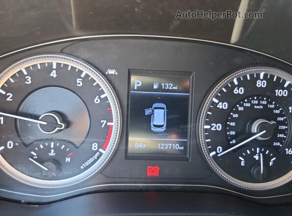 5NMS2CAD4KH119985 2019 HYUNDAI SANTA Серый Вид щитка приборов