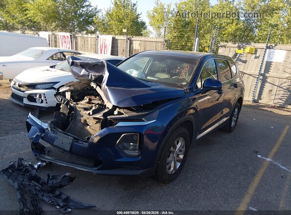 5NMS2CAD5KH031009 2019 HYUNDAI SANTA FE Синий Передняя левая четверть